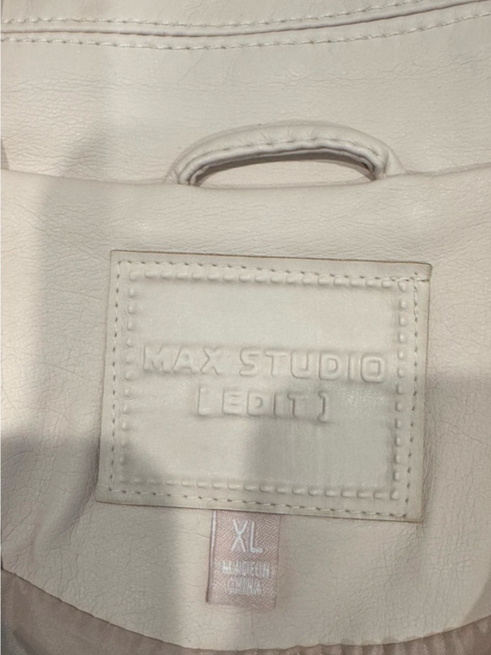 Max Studio Baby Pink Faux Leather Moto Jacket Coquette Sexy Girl Feminine XL - Picture 6 of 8